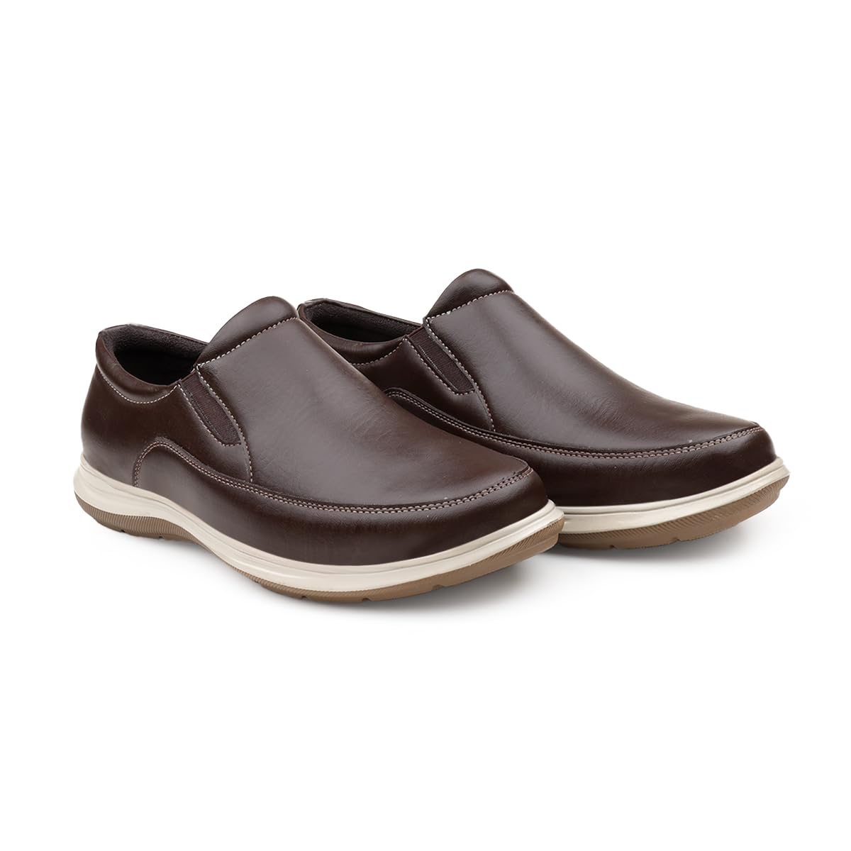 BXXY Mens Brown Casual Formal Slipon Moccasion and Loafer Outdoor Shoes with Faux Leather Material  8 UK 8
