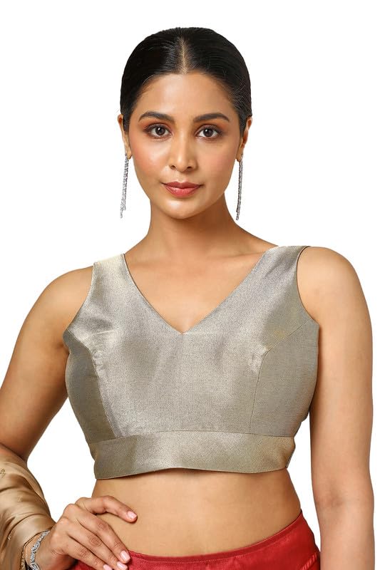 Soch Women Tissue Zari Woven Sleeveless Regular Blouse