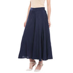 Aurelia Womens Solid Flared Palazzo Pants