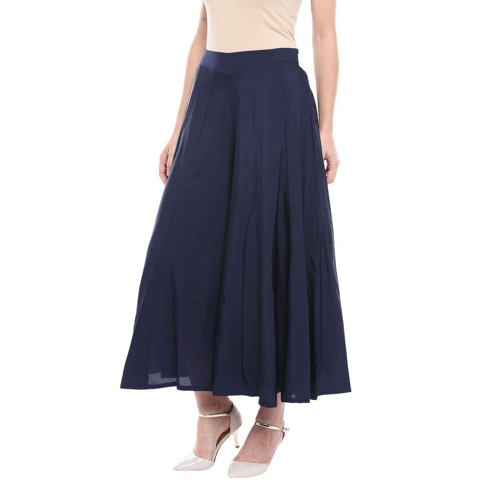 Aurelia Womens Solid Flared Palazzo Pants