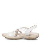 Skechers Women's Reggae Slim-Simply Stretch Sport Sandal, White, 10