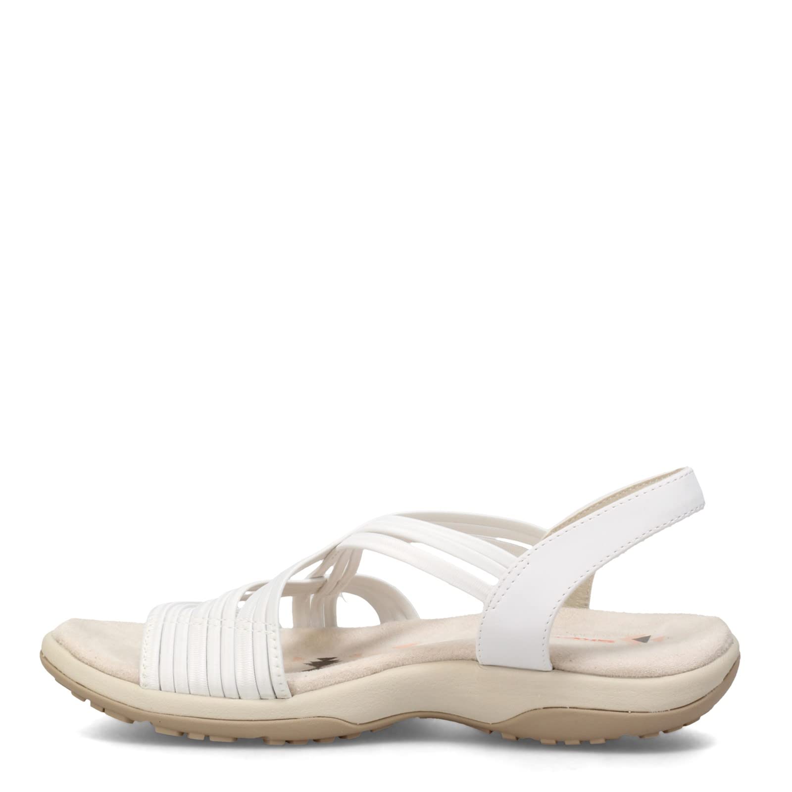 Skechers Women's Reggae Slim-Simply Stretch Sport Sandal, White, 10