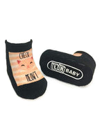 Living Royal Themed Baby Socks, 3D Print, Colorful & Durable, One Size Fits Most, Made in USA, Check Meow't Design