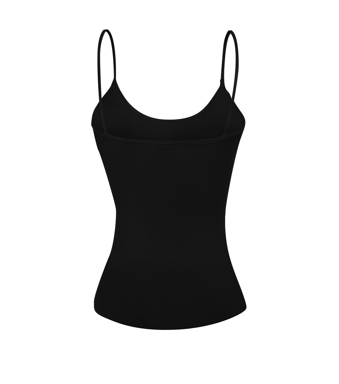 Emmalise Women's Camisole Built in Bra Wireless Fabric Support Short Cami (Black, Medium)