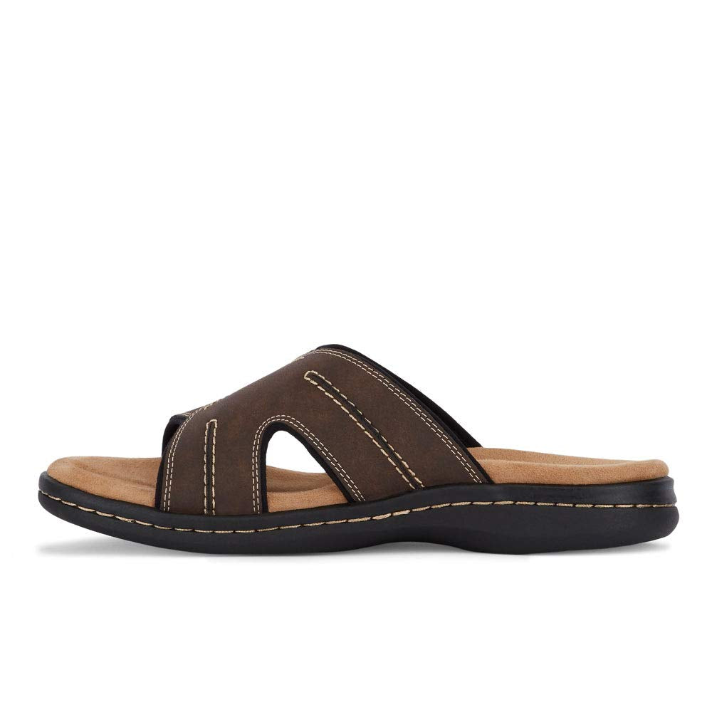 Dockers Mens Sunland Casual Slide Sandal Shoe, Dark Brown, 13 M