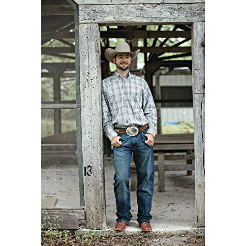 Wrangler mens 20x 01 Competition Relaxed Fit jeans, River Wash, 35W x 36L US