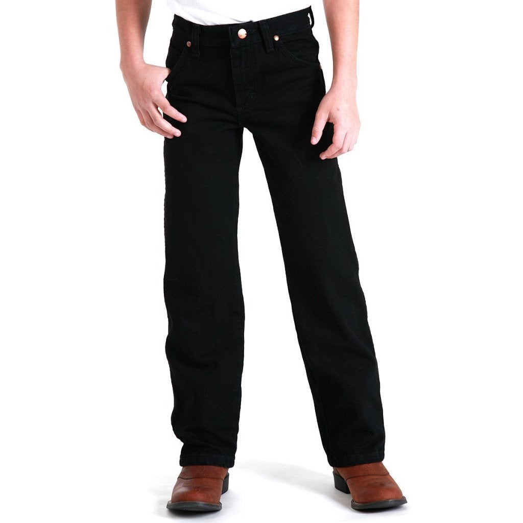 Wrangler Men's Little Boys' 13MWZ Cowboy Cut Original Fit Jean, Overdyed Black, 1T Slim