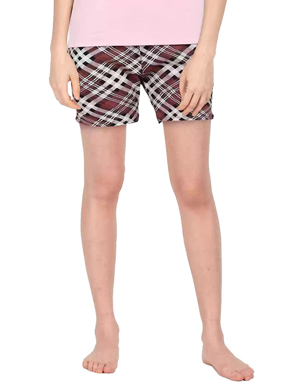 Lyra Pure Cotton Printed Night Shorts For Women