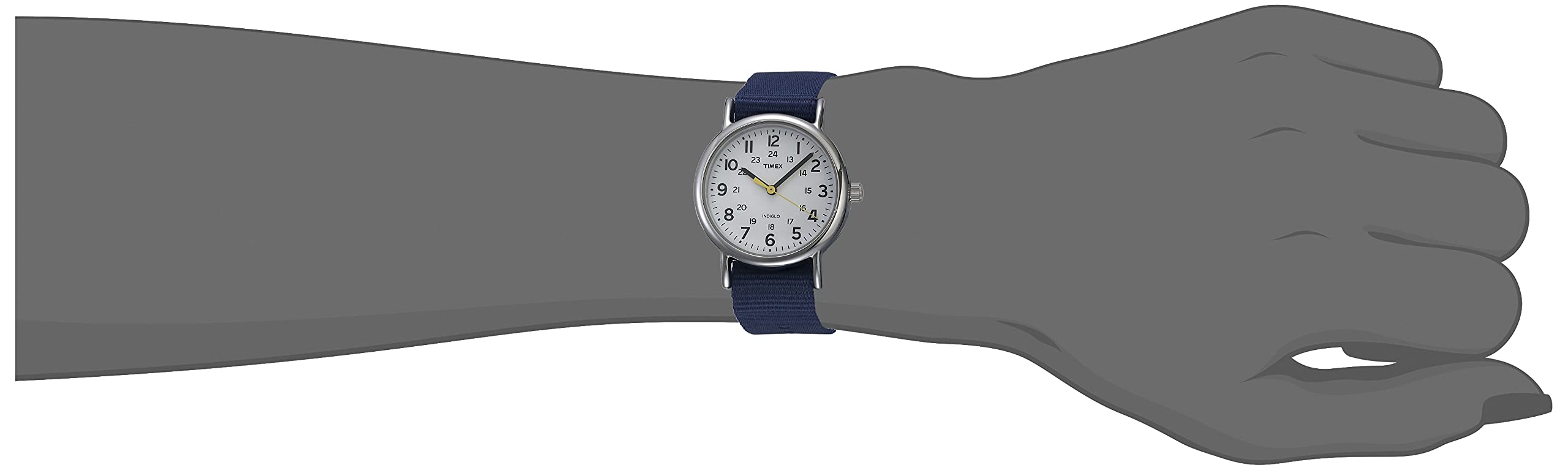 Timex Women's TW2U29900 Weekender 31 Blue/White Fabric Slip-Thru Strap Watch( TW2U29900)