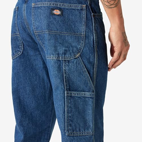 Dickies mens Relaxed Fit Carpenter jeans, Stone Washed, 34W x 36L US