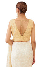 Soch Gold Art Silk Blouse With Embroidery And Sequins