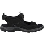 ECCO Women's Yucatan Sport Sandal, Black/Mole/Black Oil Nubuck, 12-12.5