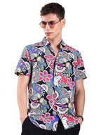 Ketch MenS Paisley Regular Fit Shirt (Khsh001635_Multi Color