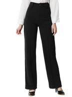 KOTTY Women Solid Polyester Blend Black Trouser (Black,26)