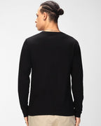 Bewakoof Mens Solid Regular Fit Full Sleeve Round Neck Cotton T-Shirt