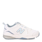 New Balance Women's 608 V5 Casual Comfort Cross Trainer, White/Light Blue, 8