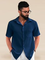 Tee Projekt Textured Shirts for Men || Casual Shirt for Men || Comfortable and Stylish for Every Wardrobe Teal