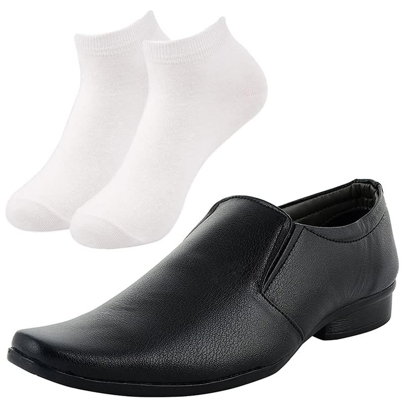 Vitoria Fashionable l Men Men Black Lace Formal Shoes with White Socks/9 9