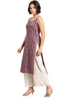 rytras Womens Cotton Printed Straight Sleeveless Kurta