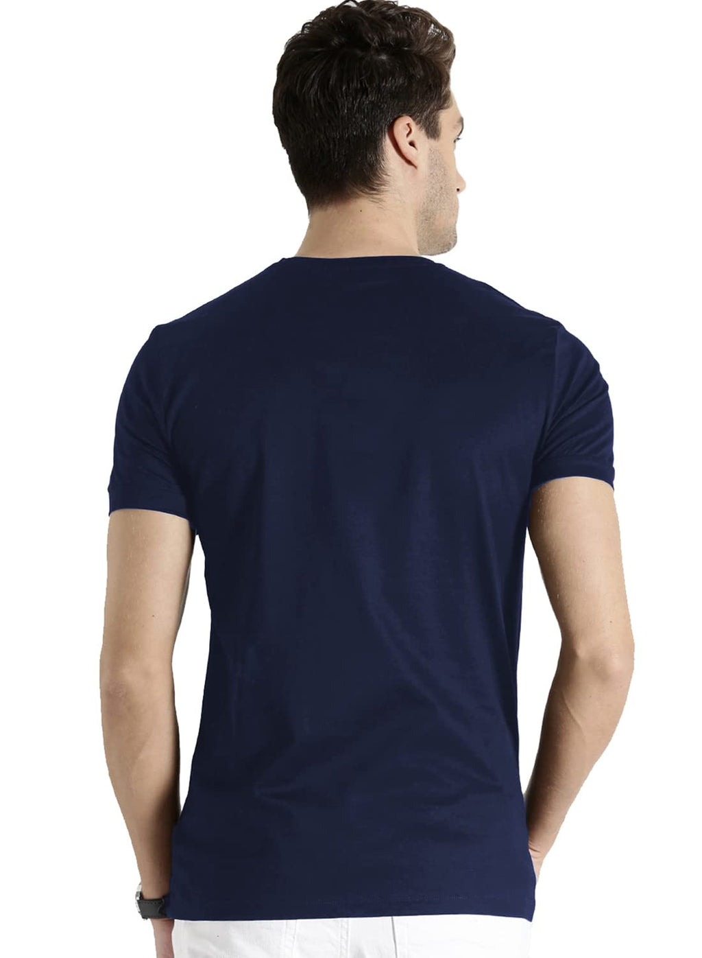 Adro Die With Memories Not With Dreams Mens Printed T-Shirt (L, Navy Blue)