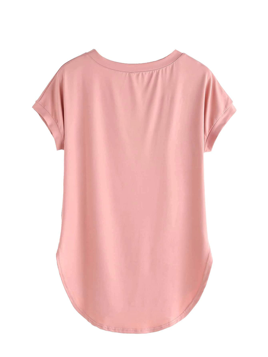 Fabricorn Womens Solid Regular Fit T-Shirt (GT01_UpDown4_P_Dusty Rose