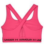 Under Armour Womens Crossback Mid Impact Sports Bra , Cerise (653)/Black , 2X