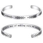 M MOOHAM Sister Gifts from Sister Bracelets Gifts - Sisters Birthday Christmas Jewelry Gifts from Sister Stainless Steel Cuff Ba