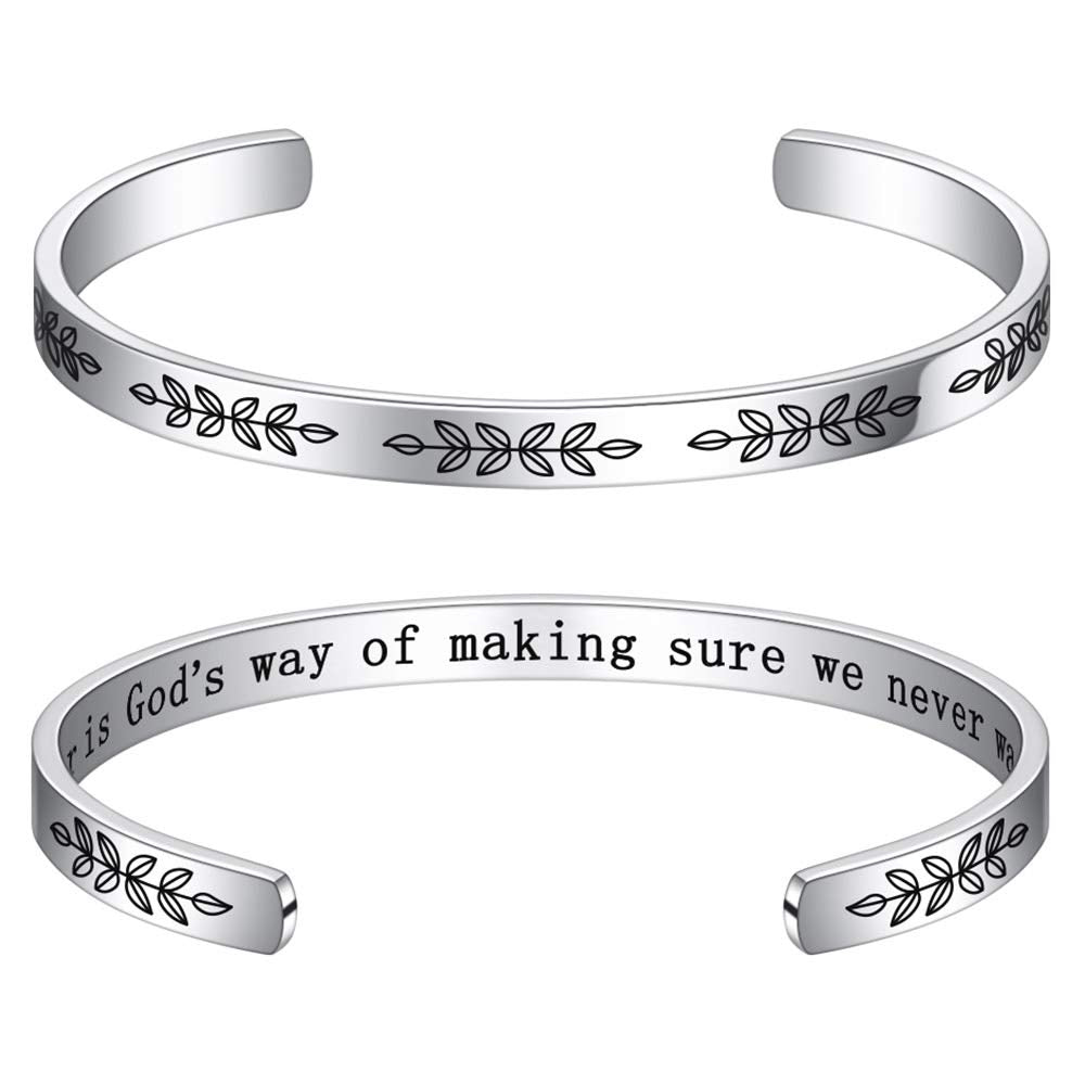 M MOOHAM Sister Gifts from Sister Bracelets Gifts - Sisters Birthday Christmas Jewelry Gifts from Sister Stainless Steel Cuff Ba