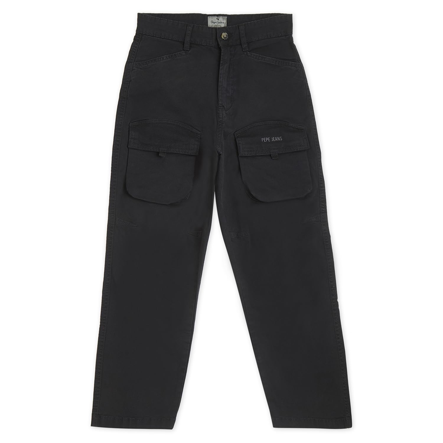Boys Black Over Dyed Cargos