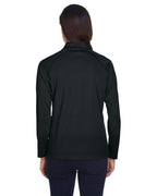 Ladies Stretch Tech-Shell compass Quarter-Zip - DK gREY HEATHER - S(D0102H7Y5L8)