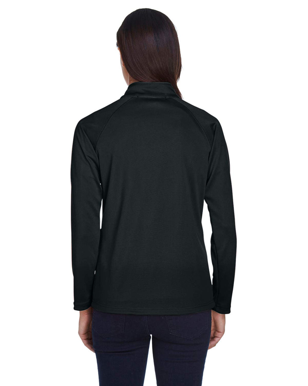 Ladies Stretch Tech-Shell compass Quarter-Zip - DK gREY HEATHER - S(D0102H7Y52T)