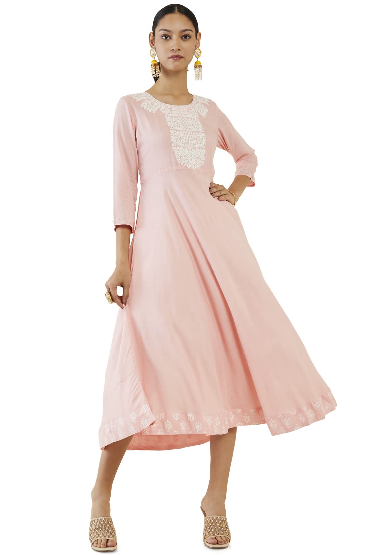 Soch Women Rayon Floral Dress Kurta
