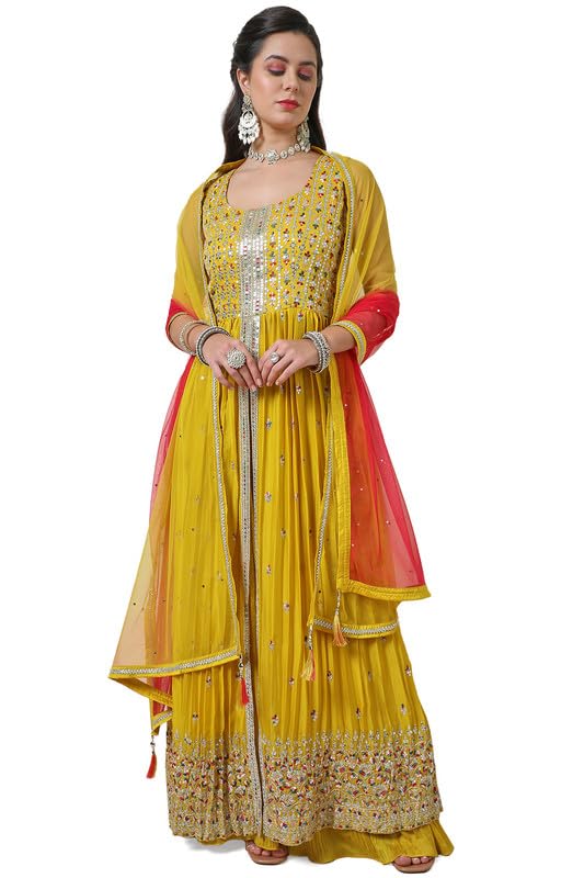 Soch Women Sequin Embellished Georgette Blend Ethnic Gown
