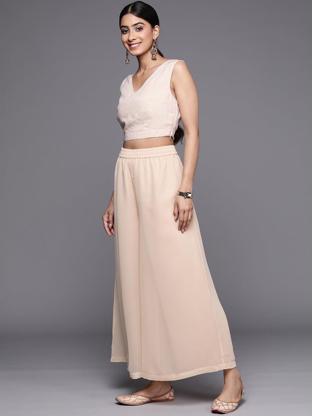 Varanga Women Blue Floral Printed Strap Style Straight Kurta Paired With Tonal Bottom And Dupatta