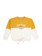 Pepe Jeans GirlS Cotton Round Neck Sweatshirt (Pg581294_Off White_6)