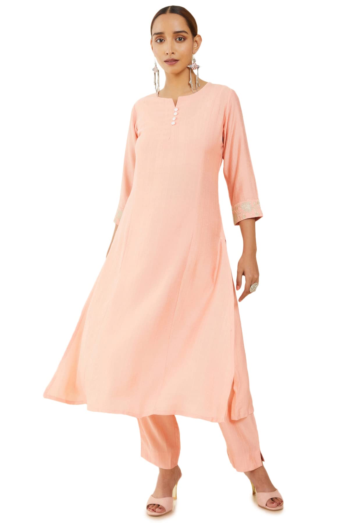 Soch Women Art Silk Solid Salwar Suit Set