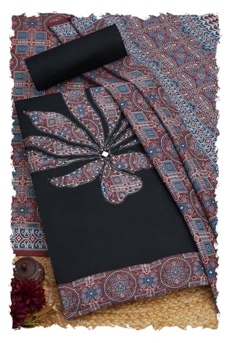 Soch Women Cotton Ethnic Motifs Unstitched Dress Material with Thread Work