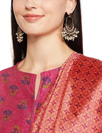 Ketch WomenS Polyester Blend Kurta&Pant&Duppata (Khk3000803_Pink