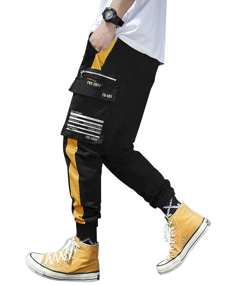 Noble Monk Track Pant For Men | Stylish Track Pants | Cargo Pockets |Baggy Fit JoggerS For Men
