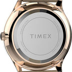 Timex Women's Modern Easy Reader 32mm Watch - Rose Gold-Tone Case White Dial with Beige Genuine Leather Strap