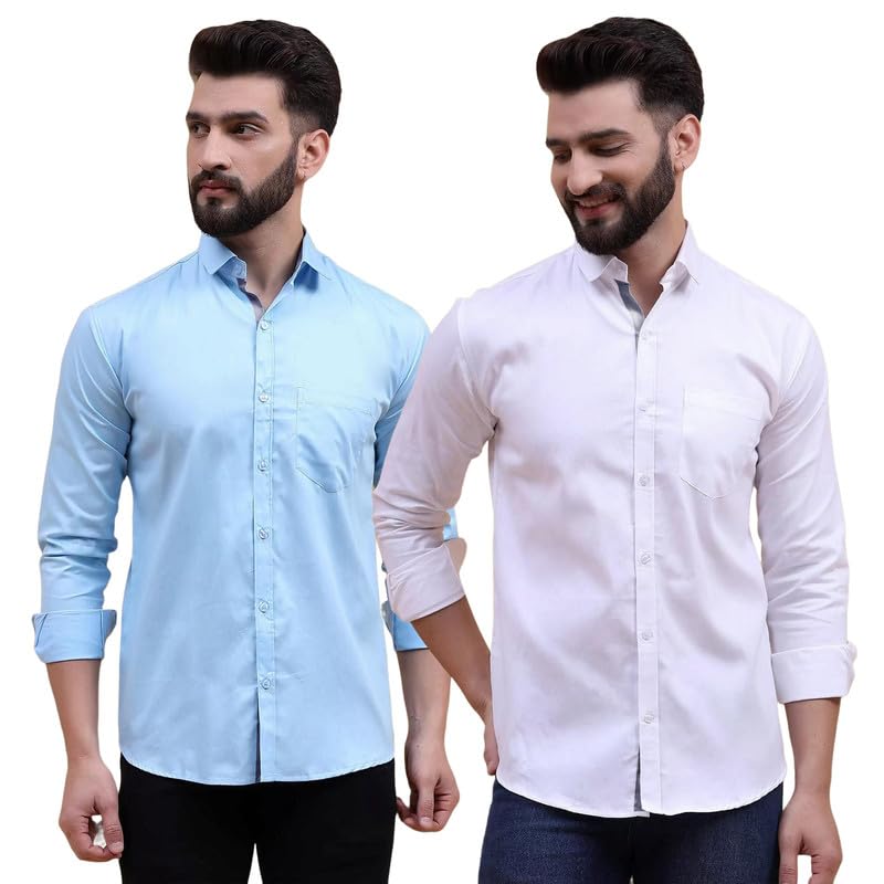 Tee Projekt Solid Shirt for Mens,Solid Shirt for Mens, Casual Shirt for Men,Full Sleeve Spread Collar Shirt for Men, Shirt for