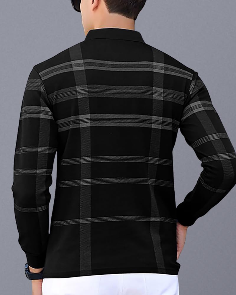 Noble Monk MenS Polo Neck Full Sleeves T-Shirt | Causal Tshirt For Men And Boys