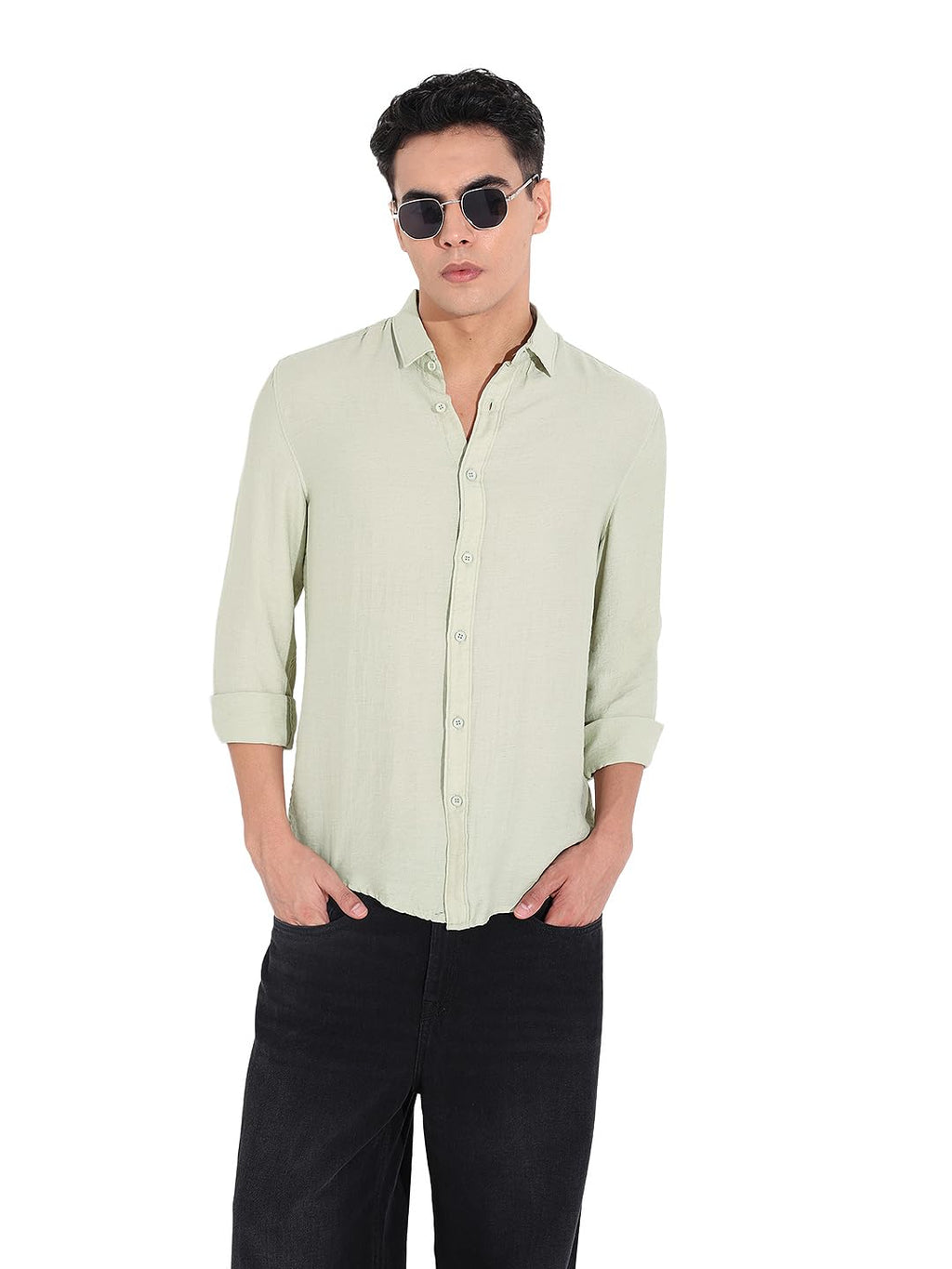 The Indian Garage Co Mens Regular Fit Solid Sweater