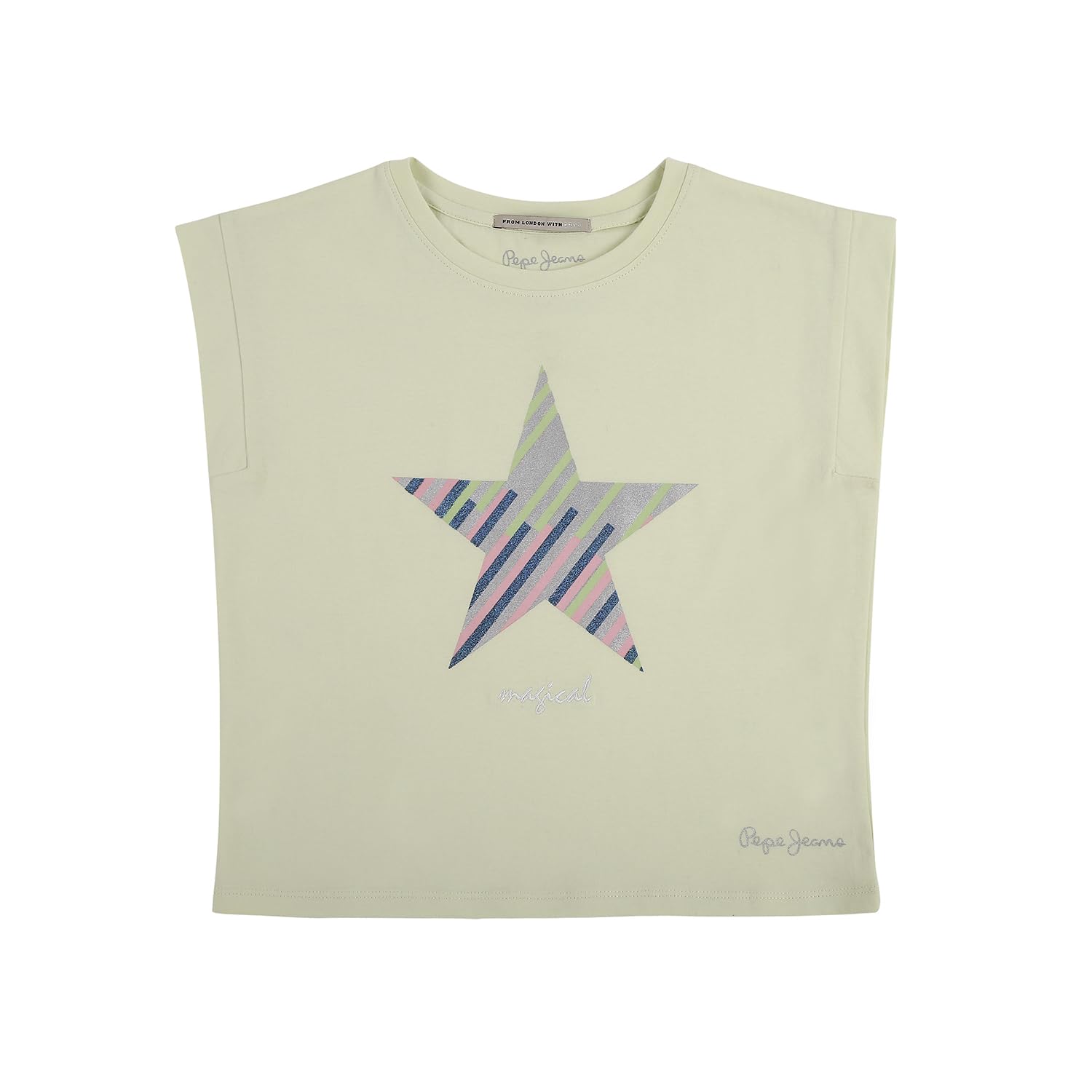 Pepe Jeans GirlS Regular T-Shirt (Pg502886_Lime 8)