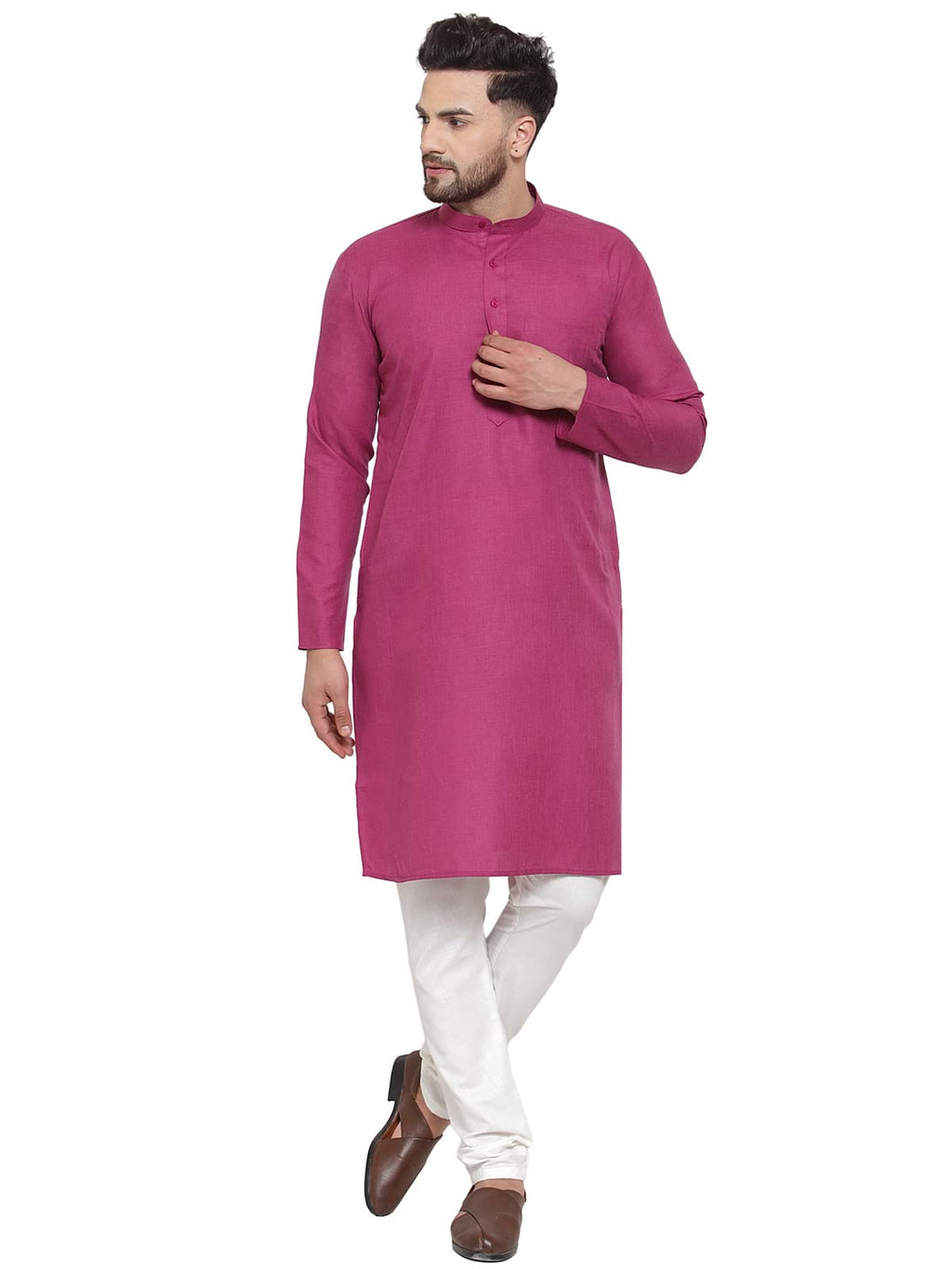 Jompers Mens Cotton Solid Kurta Payjama Set