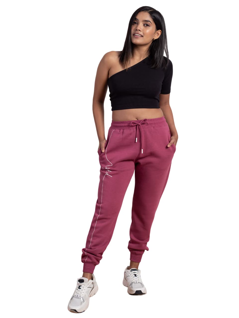 Nykd Stylish Off Shoulder Crop Top For Women Super Comfortable Ribbed Fabric, Half Sleeve - T-Shirts & Tanks, Nyoe09, Jet Black,