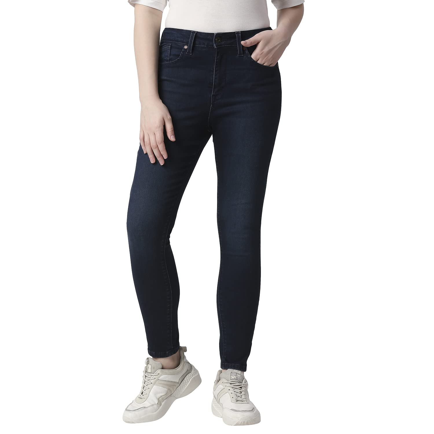 Pepe Jeans Dion Skinny Fit High Waist Jeans, Dark Used, 34