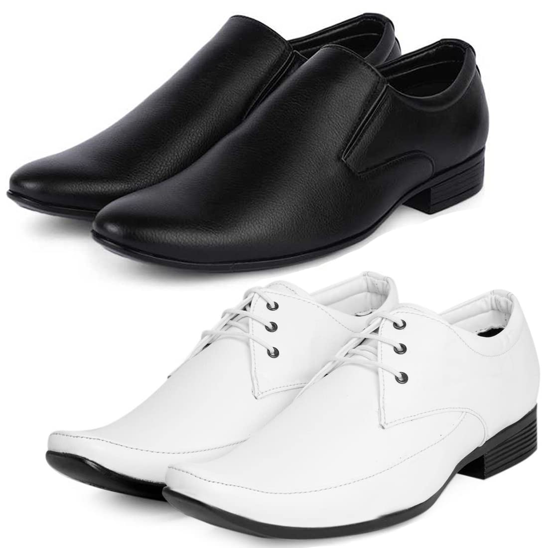 Relaxed Trendy Formal Shoes/Party Shoes/ 2 Shoes Combo with Free Belt for Men and Boys (BAZAAR7991_VTR401Blk) Multicolor 6