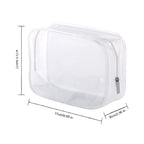 5 Pack Clear Plastic Zippered Toiletry Carry Pouch TSA Approved Toiletry Bag Portable Cosmetic Makeup Bag for Vacation, Bathroom