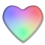 Frosted Heart Flashing Body Light Lapel Pins by Blinkee